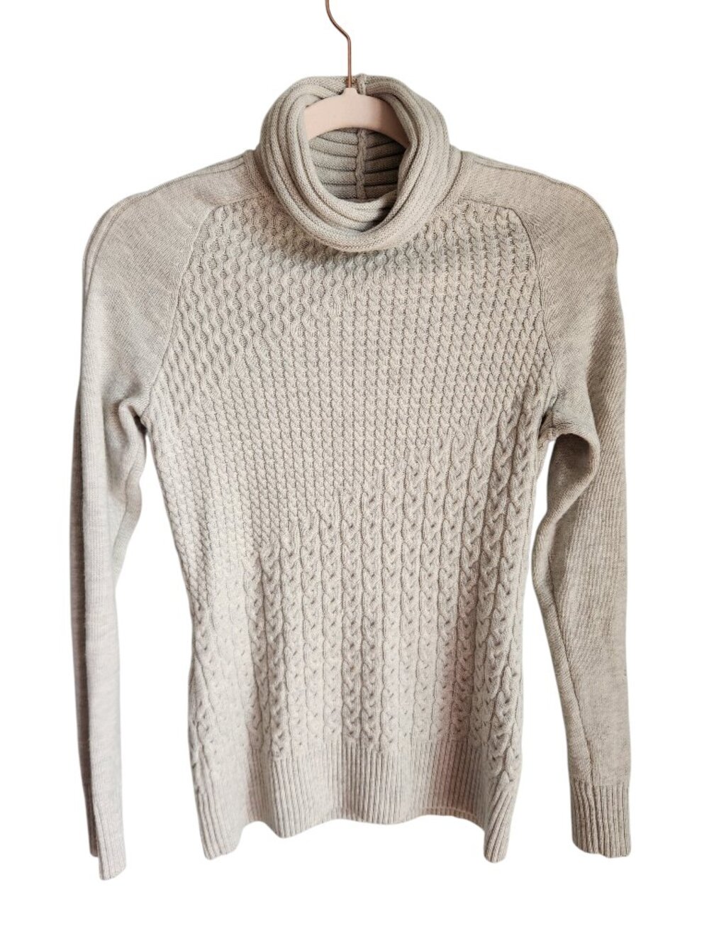 Smartwool Sweater XS Gray Grey Womens Dacono Ski Merino Wool Blend Cable Knit